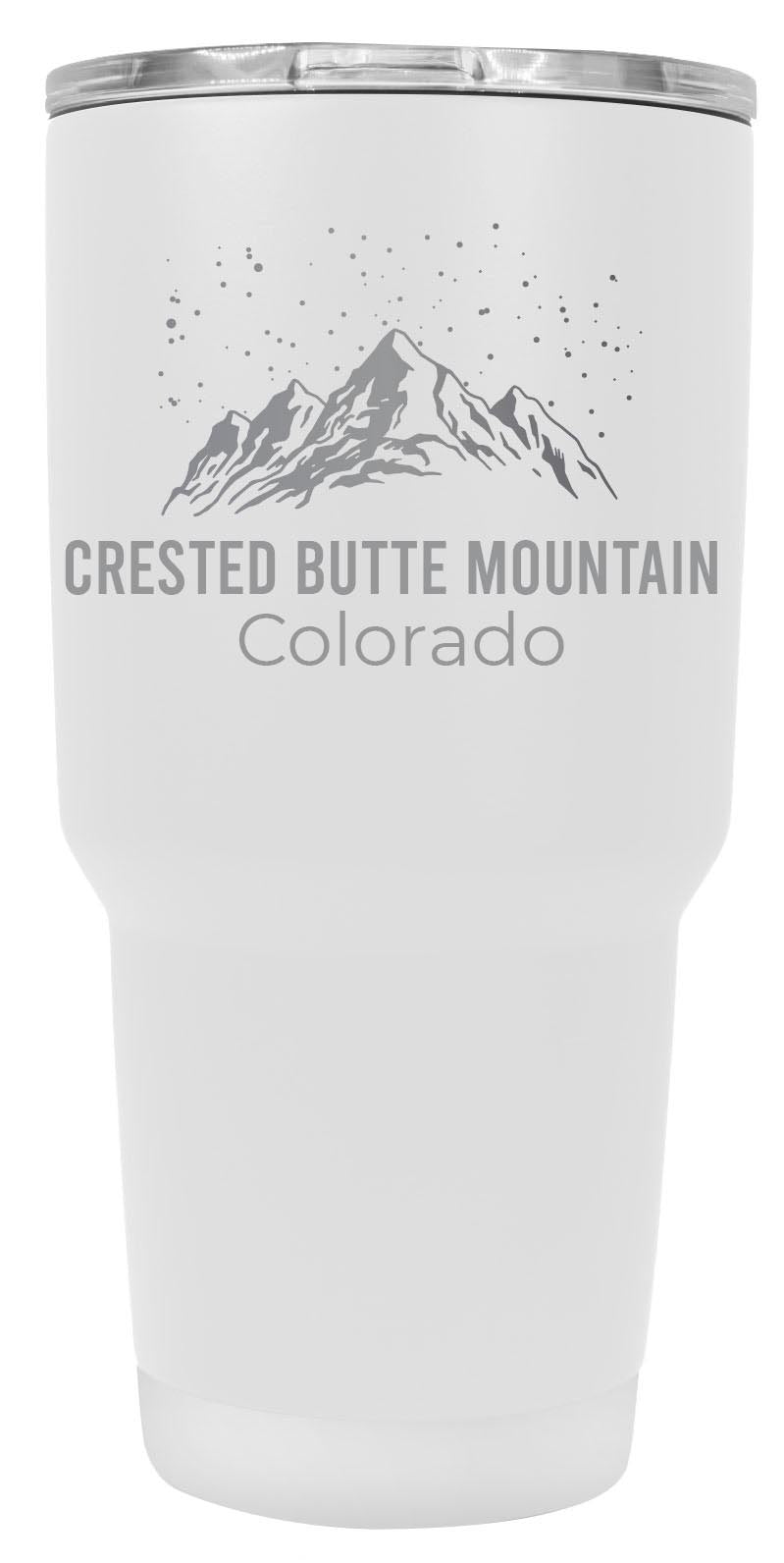 Crested Butte Mountain Colorado Ski Snowboard Winter Souvenir Laser Engraved 24 oz Insulated Stainless Steel Tumbler