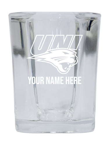 NCAA Northern Iowa Panthers Personalized 2oz Stemless Shot Glass - Custom Laser Etched 4-Pack