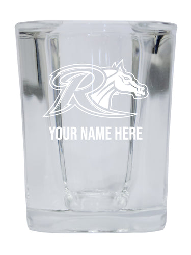 NCAA Rider University Broncs Personalized 2oz Stemless Shot Glass - Custom Laser Etched 4-Pack