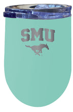 Load image into Gallery viewer, Southern Methodist University 12 oz Etched Insulated Wine Stainless Steel Tumbler - Choose Your Color
