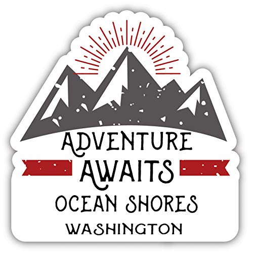 Ocean Shores Washington Souvenir Decorative Stickers (Choose theme and size)