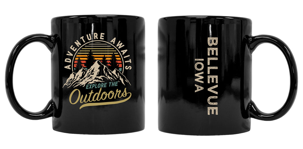 Bellevue Iowa Souvenir Adventure Awaits 8 oz Coffee Mug 2-Pack