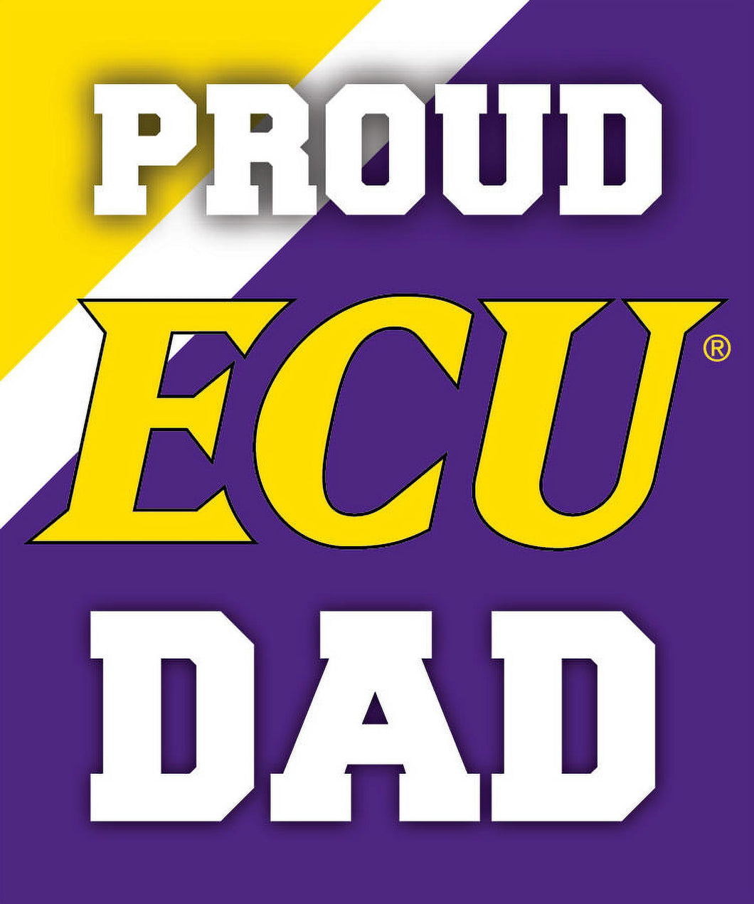East Carolina Pirates 5x6-Inch Proud Dad NCAA - Durable School Spirit Vinyl Decal Perfect Gift for Dad