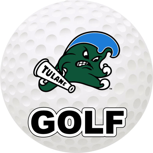 Tulane University Green Wave 4-Inch Round Golf NCAA Fairway Fervor Vinyl Decal Sticker