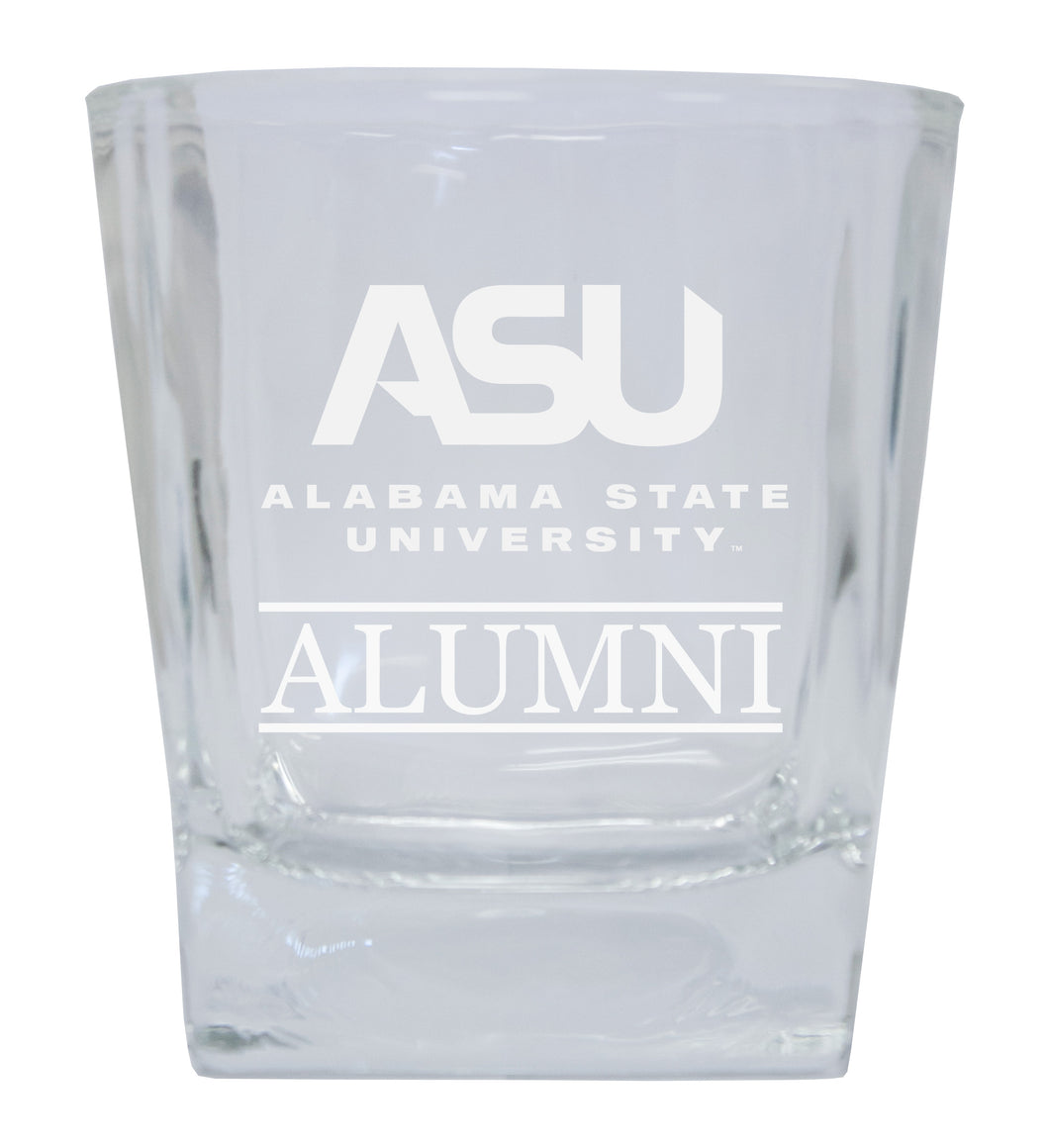 Alabama State University Alumni Elegance - 5 oz Etched Shooter Glass Tumbler 4-Pack