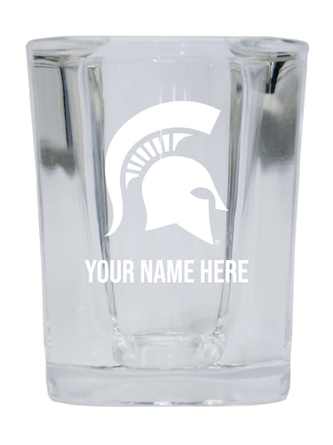 NCAA Michigan State Spartans Personalized 2oz Stemless Shot Glass - Custom Laser Etched 4-Pack