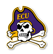 Load image into Gallery viewer, East Carolina Pirates 2-Inch Mascot Logo NCAA Vinyl Decal Sticker for Fans, Students, and Alumni
