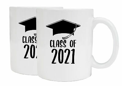 Class of 2021 Graduation Ceramic White Coffee Mug Set Of 2