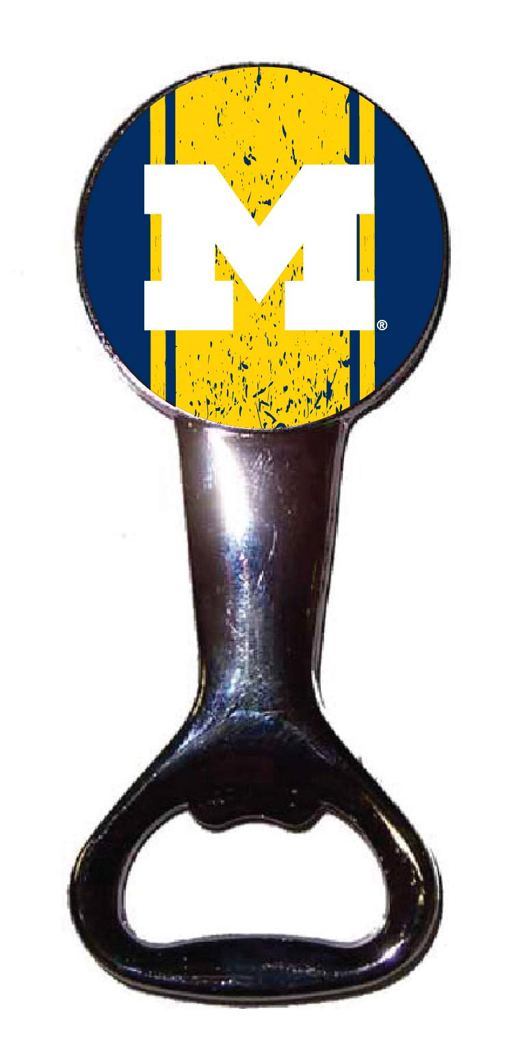 Michigan Wolverines Officially Licensed Magnetic Metal Bottle Opener - Tailgate & Kitchen Essential
