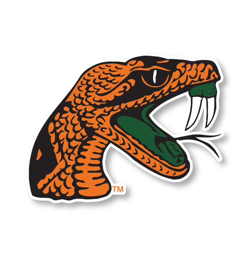 Florida A&M Rattlers 2-Inch Mascot Logo NCAA Vinyl Decal Sticker for Fans, Students, and Alumni