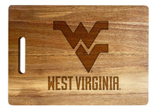 Load image into Gallery viewer, West Virginia Mountaineers Classic Acacia Wood Cutting Board - Small Corner Logo
