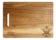 Load image into Gallery viewer, William and Mary Classic Acacia Wood Cutting Board - Small Corner Logo
