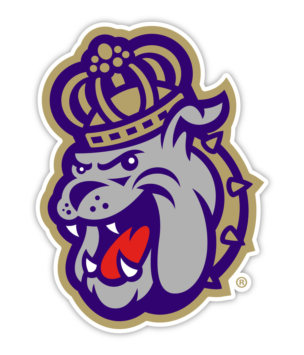 James Madison Dukes 2-Inch Mascot Logo NCAA Vinyl Decal Sticker for Fans, Students, and Alumni