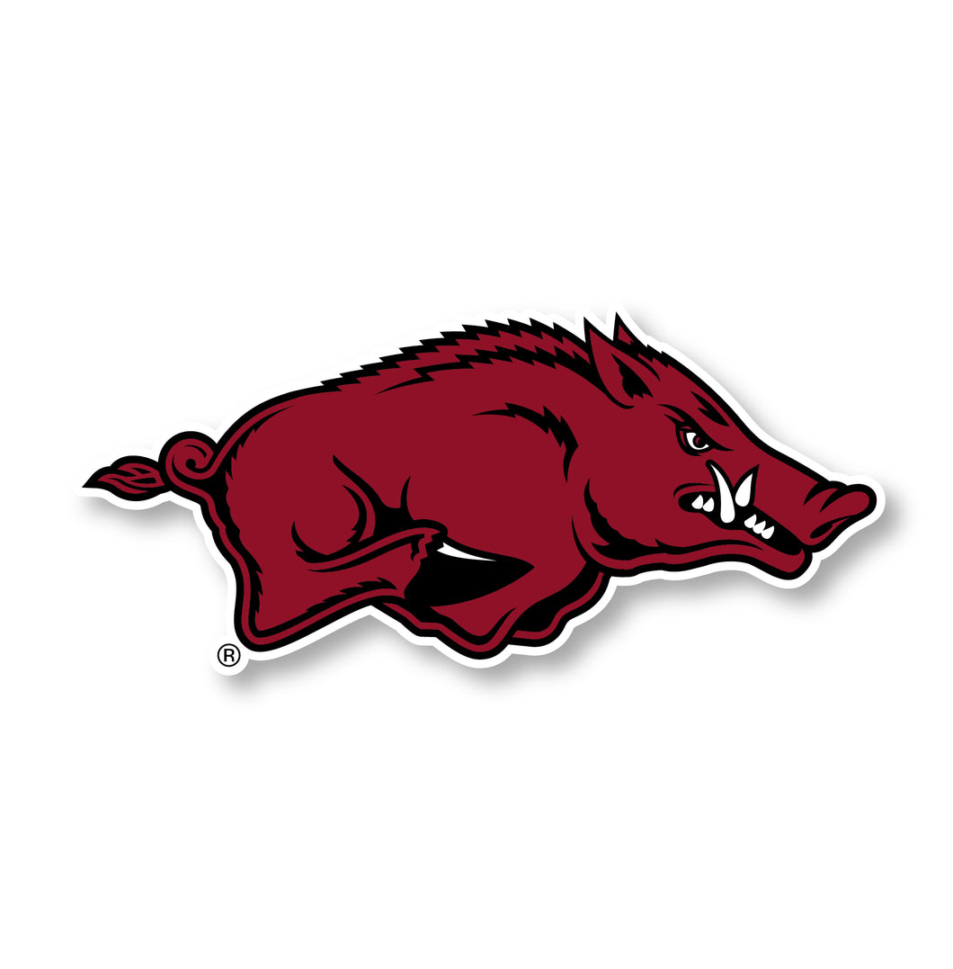 Arkansas Razorbacks 2-Inch Mascot Logo NCAA Vinyl Decal Sticker for Fans, Students, and Alumni