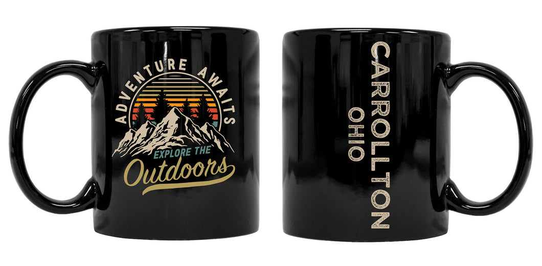Carrollton Ohio Souvenir Adventure Awaits 8 oz Coffee Mug 2-Pack