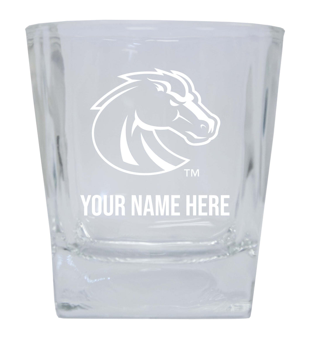 Boise State Broncos NCAA Spirit Elegance - 5 ozPersonalized With Custom Name Etched Shooter Glass Tumbler