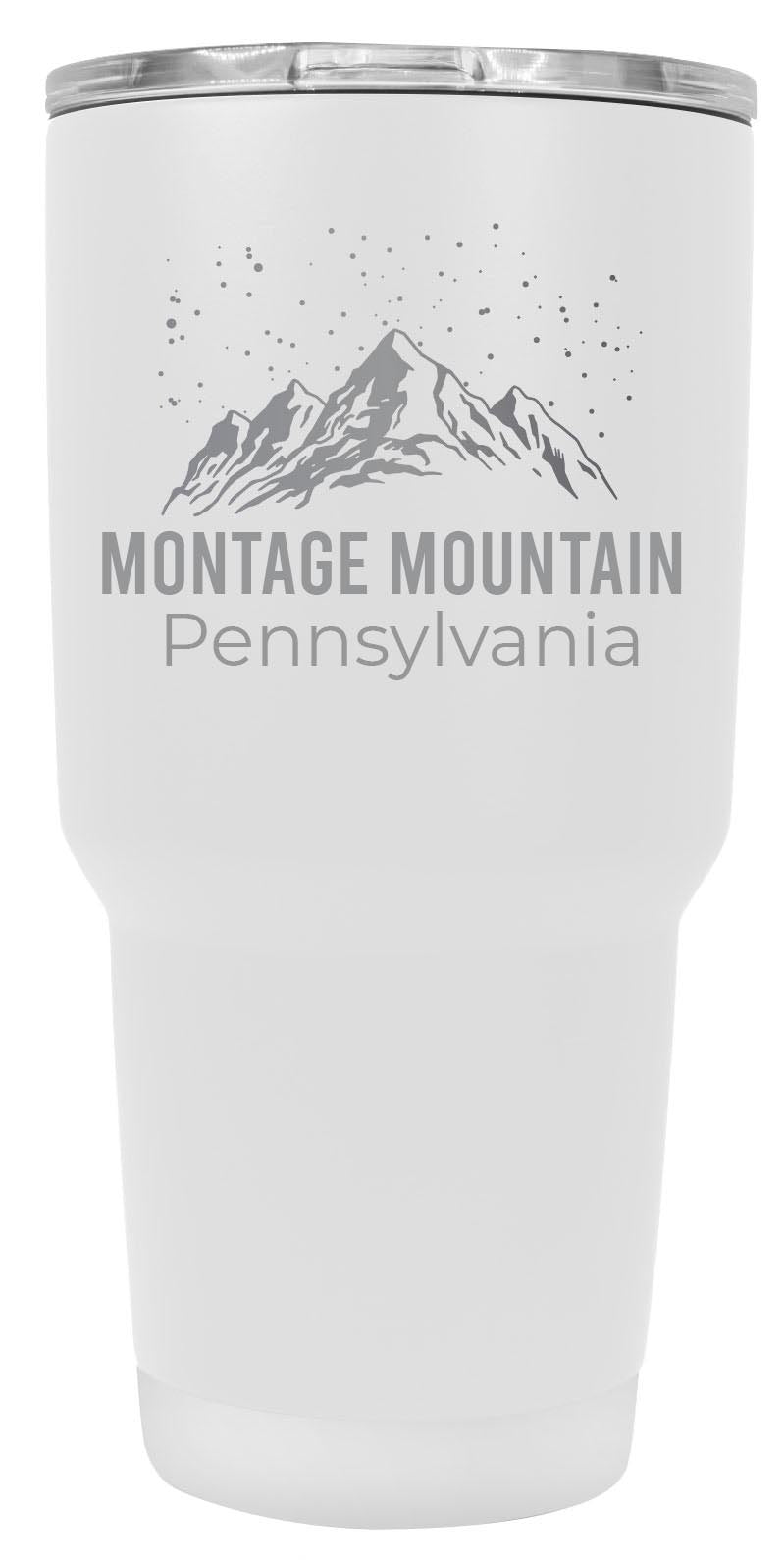 Montage Mountain Pennsylvania Ski Snowboard Winter Souvenir Laser Engraved 24 oz Insulated Stainless Steel Tumbler