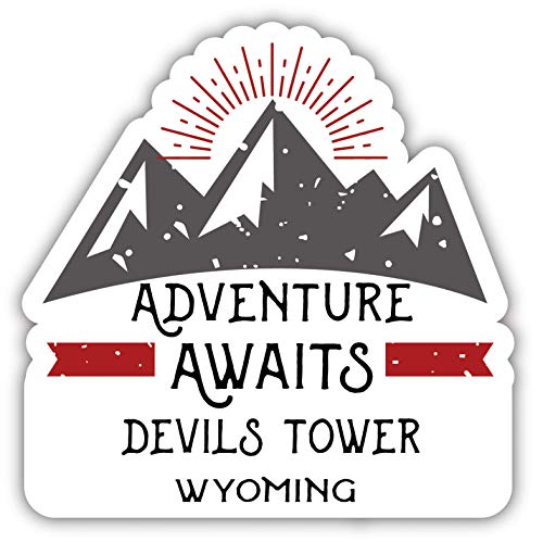 Devils Tower Wyoming Souvenir Decorative Stickers (Choose theme and size)