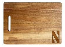 Load image into Gallery viewer, Northwestern University Wildcats Classic Acacia Wood Cutting Board - Small Corner Logo
