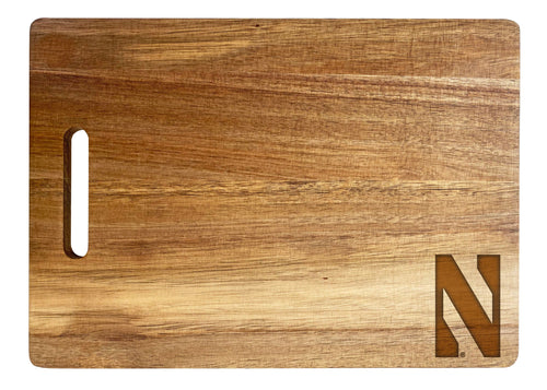 Northwestern University Wildcats Classic Acacia Wood Cutting Board - Small Corner Logo