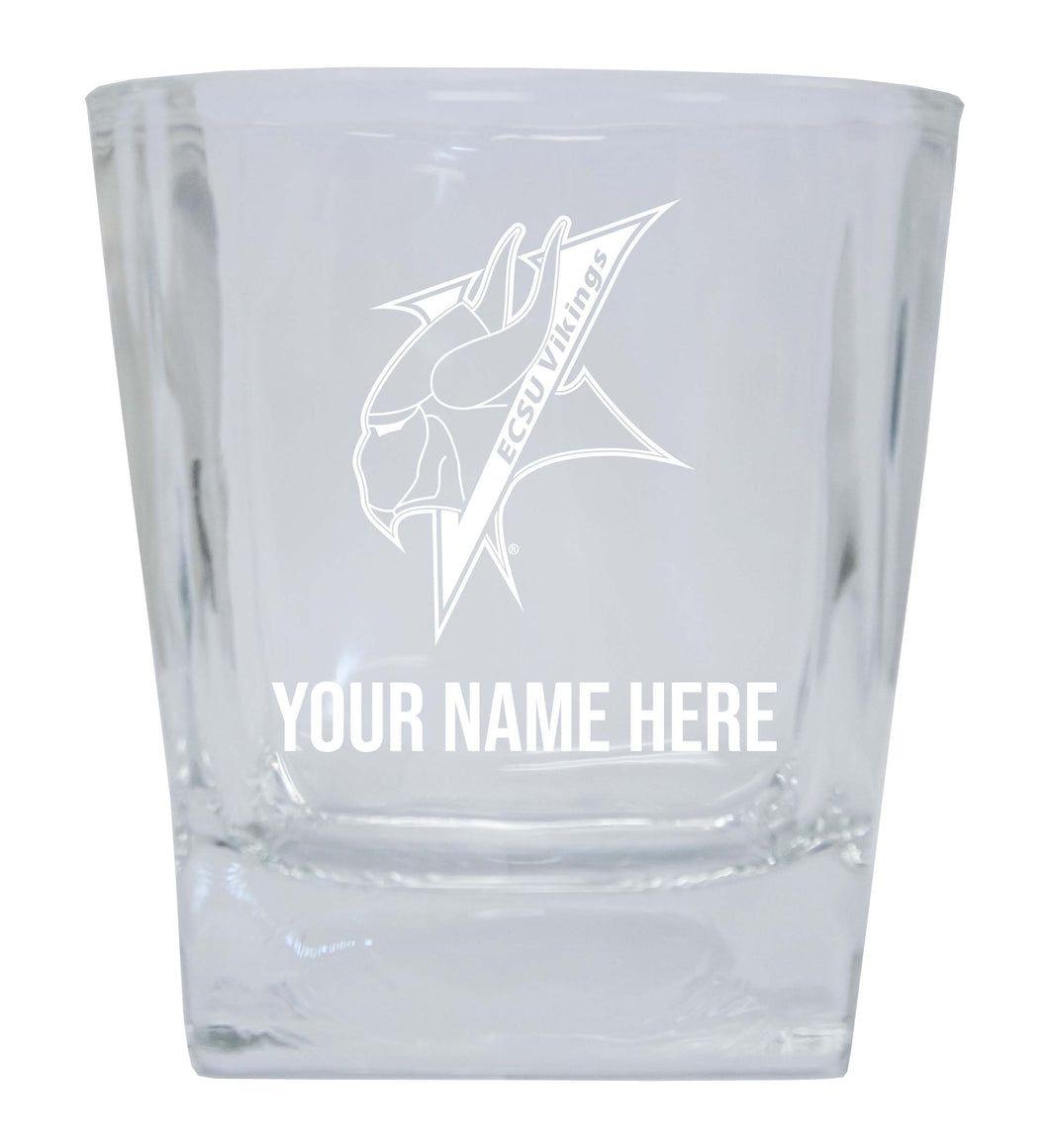 Elizabeth City State University 2-Pack Personalized NCAA Spirit Elegance 10oz Etched Glass Tumbler