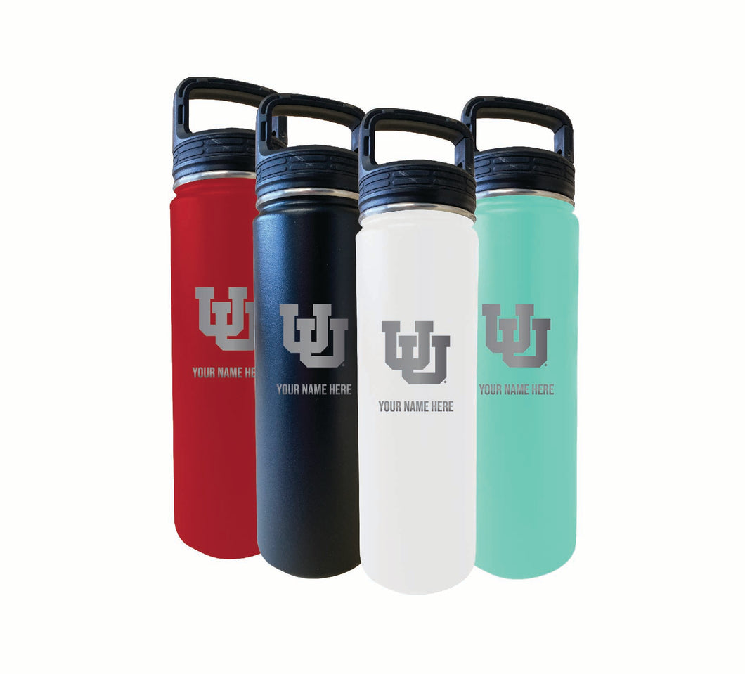 Utah Utes 32oz Signature Series Steel Tumbler - Engraved with Personalized Text