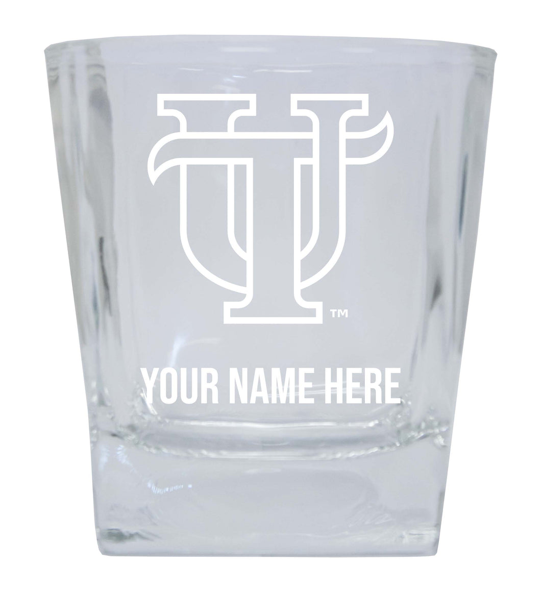 University of Tampa Spartans 2-Pack Personalized NCAA Spirit Elegance 10oz Etched Glass Tumbler
