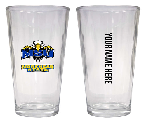 Customizable NCAA Morehead State University 16 oz Pint Glass – Perfect Gift Personalized With your own  or any fan name