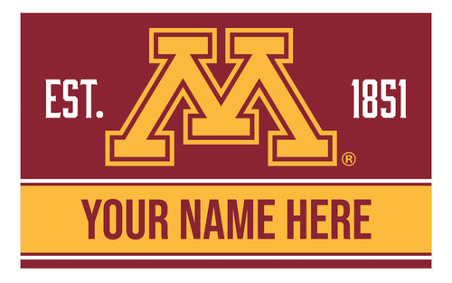 Personalized Customizable Minnesota Gophers Wood Sign with Frame Custom Name