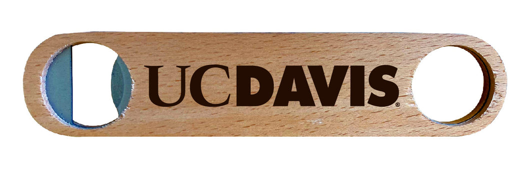 UC Davis Aggies NCAA Elegant Laser-Etched Wooden Bottle Opener - Collegiate Bar Accessory