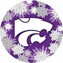 Kansas State Wildcats Round 4-Inch NCAA Floral Love Vinyl Sticker - Blossoming School Spirit Decal