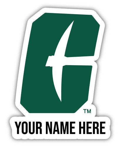 North Carolina Charlotte Forty-Niners 9x14-Inch Mascot Logo NCAA Custom Name Vinyl Sticker - Personalize with Name