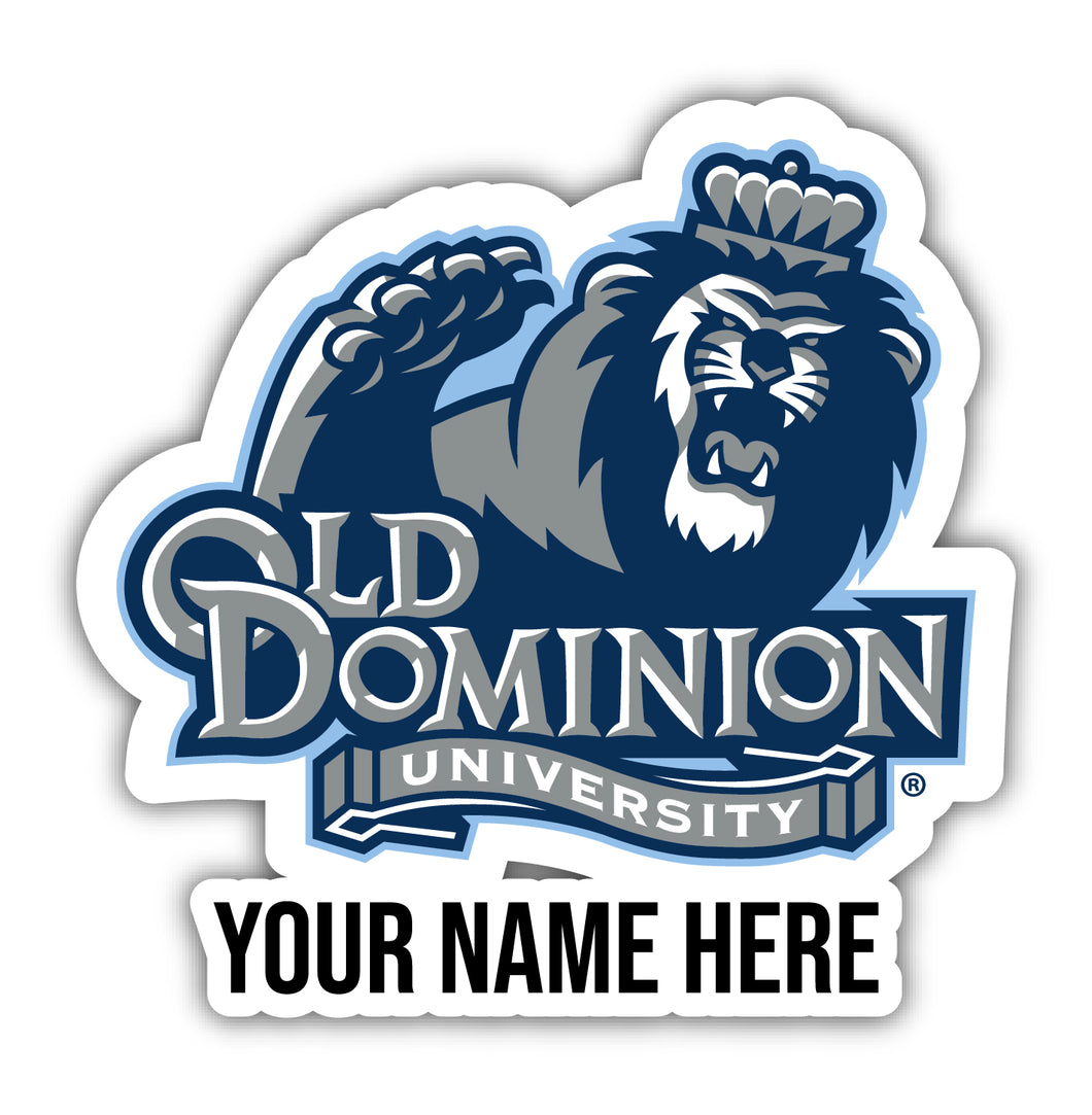Old Dominion Monarchs 9x14-Inch Mascot Logo NCAA Custom Name Vinyl Sticker - Personalize with Name
