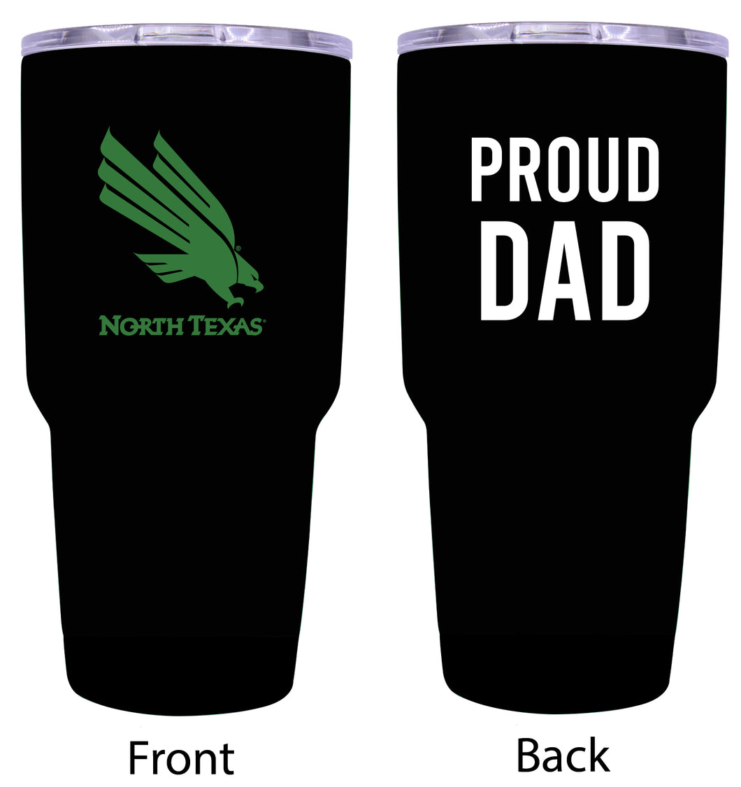 North Texas Proud Dad 24 oz Insulated Stainless Steel Tumbler Black