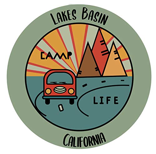 Lakes Basin California Souvenir Decorative Stickers (Choose theme and size)