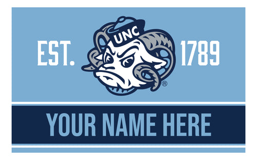 Personalized Customizable UNC Tar Heels Wood Sign with Frame Custom Name