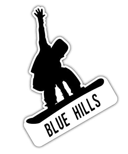 Blue Hills Massachusetts Ski Adventures Souvenir 4 Inch Vinyl Decal Sticker 4-Pack