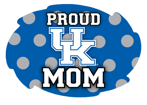 Kentucky Wildcats 5x6-Inch Swirl Shape Proud Mom NCAA - Durable School Spirit Vinyl Decal Perfect Gift for Mom