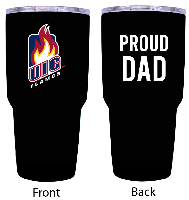 University of Illinois at Chicago Proud Dad 24 oz Insulated Stainless Steel Tumbler Black