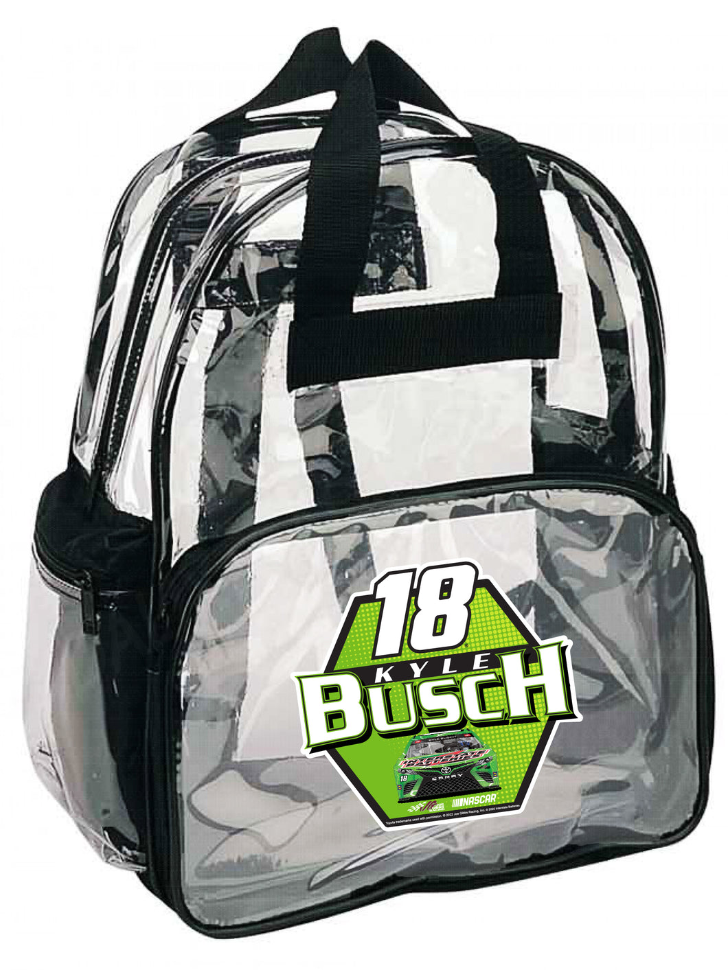 #18 Kyle Busch Officially Licensed Clear Backpack