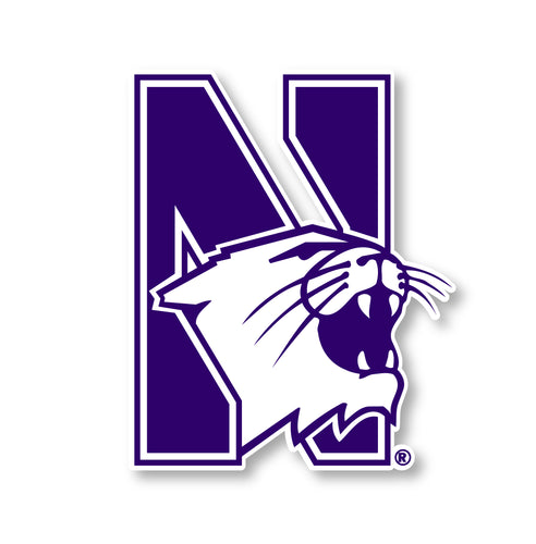 Northwestern University Wildcats 2-Inch Mascot Logo NCAA Vinyl Decal Sticker for Fans, Students, and Alumni