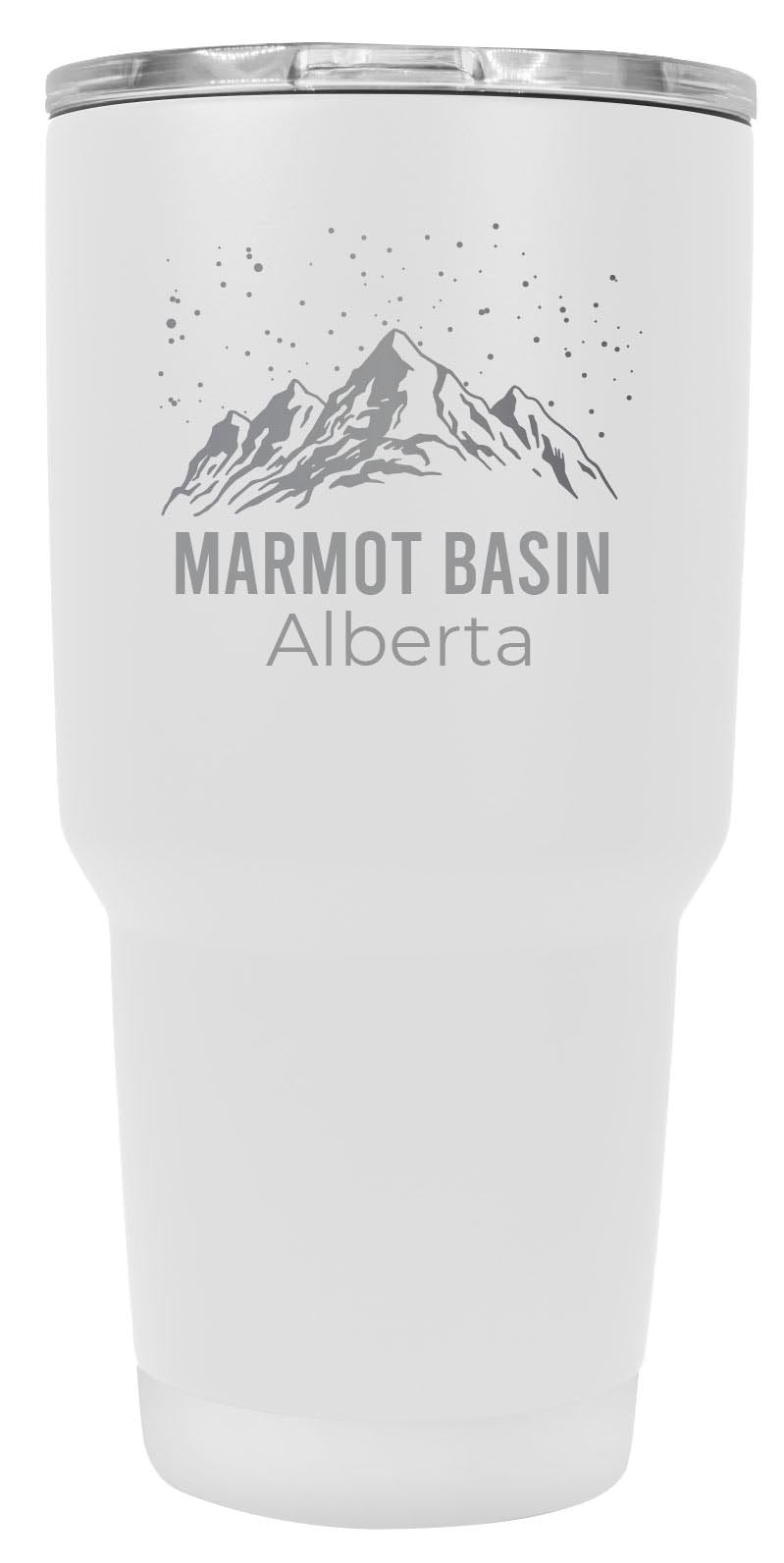 Marmot Basin Alberta Ski Snowboard Winter Souvenir Laser Engraved 24 oz Insulated Stainless Steel Tumbler