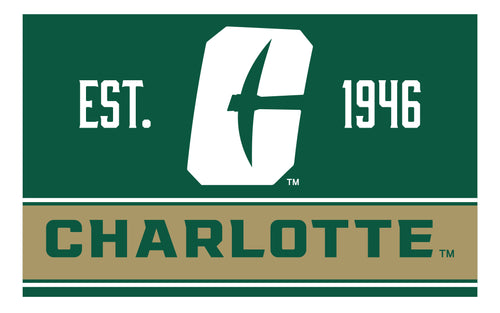 North Carolina Charlotte Forty-Niners Wood Sign with Frame