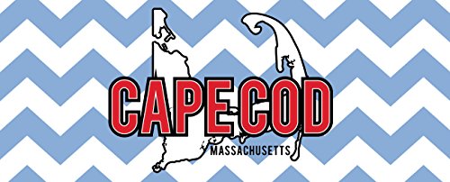 Cape Cod Massachusetts National Seashore Lighthouse Nautical Beach Souvenir Chevron Bumper Sticker Decal