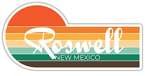 Roswell New Mexico 4 x 2.25 Inch Fridge Magnet Retro Vintage Sunset City 70s Aesthetic Design