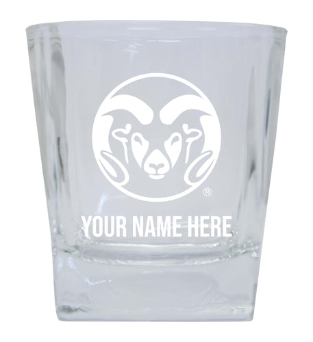 Colorado State Rams NCAA Spirit Elegance - 5 ozPersonalized With Custom Name Etched Shooter Glass Tumbler 2-Pack
