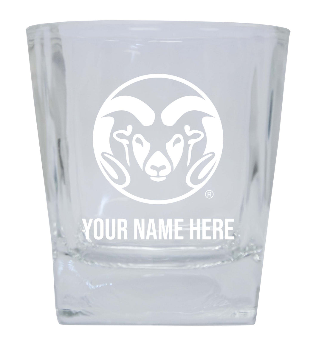 Colorado State Rams  Personalized NCAA Spirit Elegance 10oz Etched Glass Tumbler