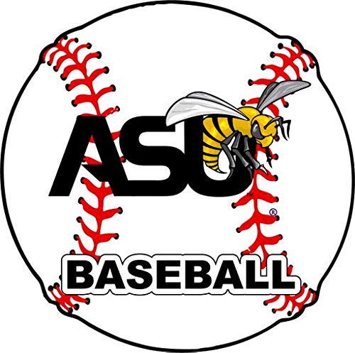 Alabama State University 4-Inch Round Baseball NCAA Passion Vinyl Decal Sticker