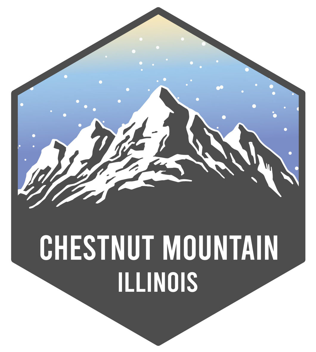 Chestnut Mountain Illinois Ski Adventures Souvenir 4 Inch Vinyl Decal Sticker