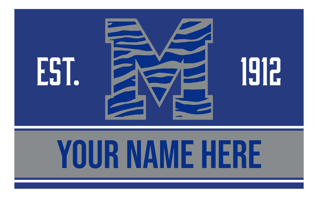 Personalized Customizable Memphis Tigers Wood Sign with Frame Custom Name
